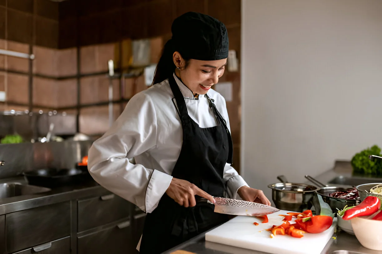 Chef preparing food